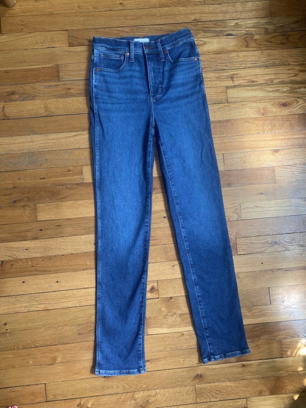 Madewell Stovepipe Jeans in Heathridge wash, size 25 (tall)